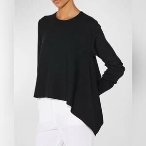 Callas Milano XS Heloise Asymmetric Merino Wool Crewneck Sweater